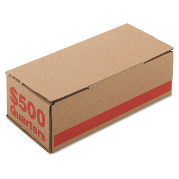 Iconex™ Corrugated Cardboard Coin Storage With Denomination Printed On Side, 10.94 X 5 X 30.38, Orange freeshipping - TVN Wholesale